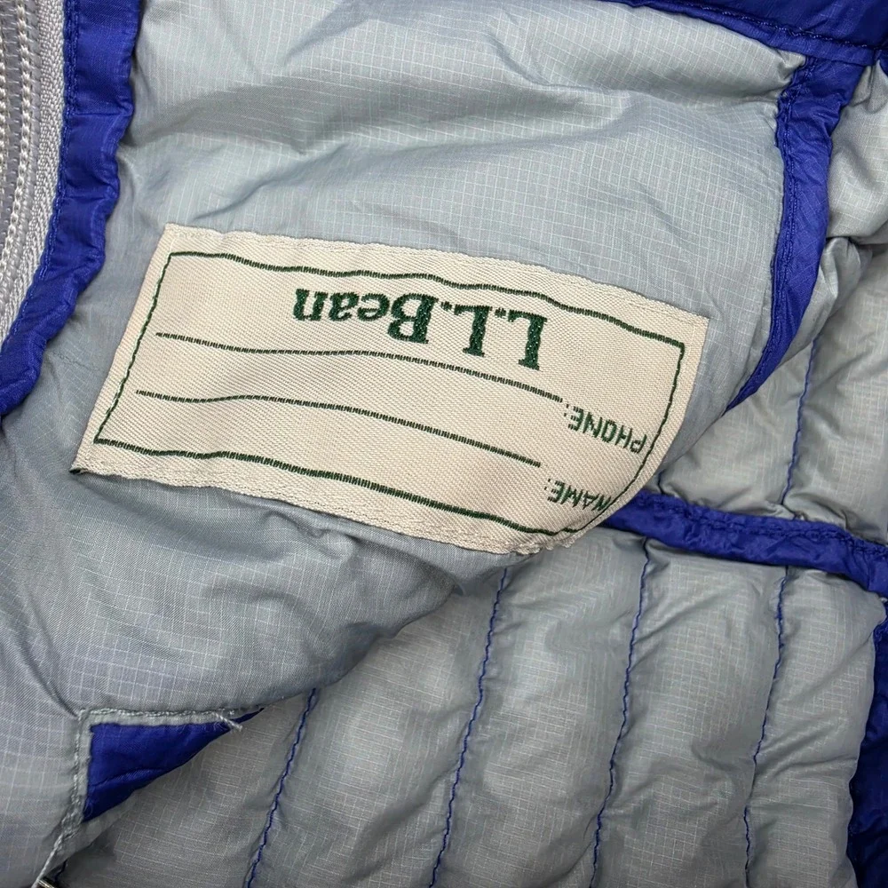 L.L. Bean Kids M 5-6 Ultralight 650 DownTek Puffer Jacket Blue 296982